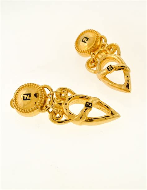 fendi women's earrings|Fendi vintage earrings.